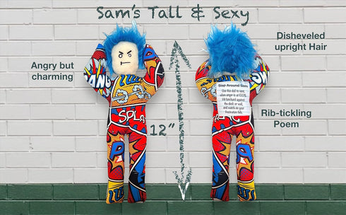 Funny Gag Gift - Stress Relief Slap Around Sam Doll for Friends, Co-workers, Men, Women, Husband, Wife, Girlfriend,