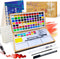 TIKSPCAE Watercolor Paint Set,100 Colors in Nature Bamboo Box,Portable Water Colors Kit with