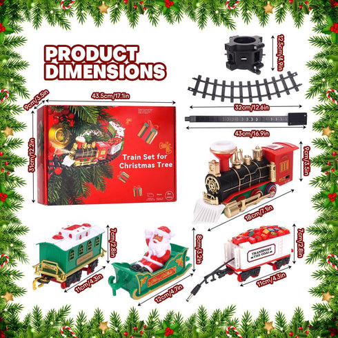 TFHUGFHG Set 2 1 Set Christmas Train in Hanging Around The Tree Train Toys for Toddlers with Luxury Track & Sound