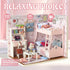 Flever Dollhouse Miniature DIY House Kit Creative Room with Furniture and Cover for Romantic Artwork Gift(Mood