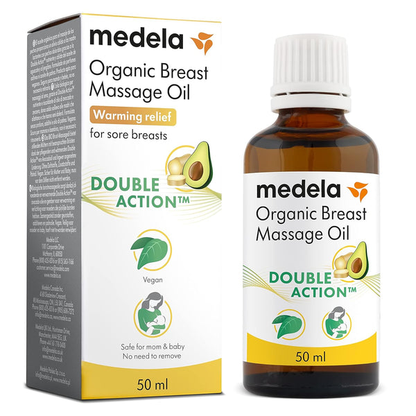 Medela Organic Breast Massage Oil for Nursing Mothers, Relieves Tenderness, 1.69 fl. oz.