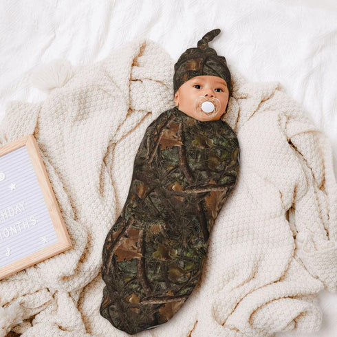 Camo Newborn Swaddle Blankets, Soft Baby Receiving Wrap Sleeping Sack for Boys & Girls
