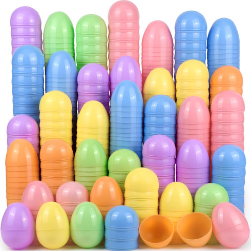 Lavwix 512Pcs Pastel Easter Eggs, 2.4" Fillable Plastic Easter Eggs Empty Colorful Eggshell