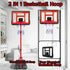 Kids Basketball Hoop Adjustable Height 3.5FT-6.2FT, Indoor & Outdoor with Scoreboard & LED for Ages 3-8