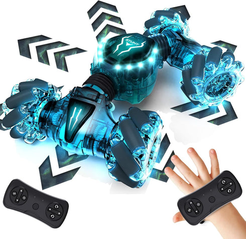 Tecnock Remote Control Car for Boys Girls, 2.4GHz 4WD Gesture Sensing RC