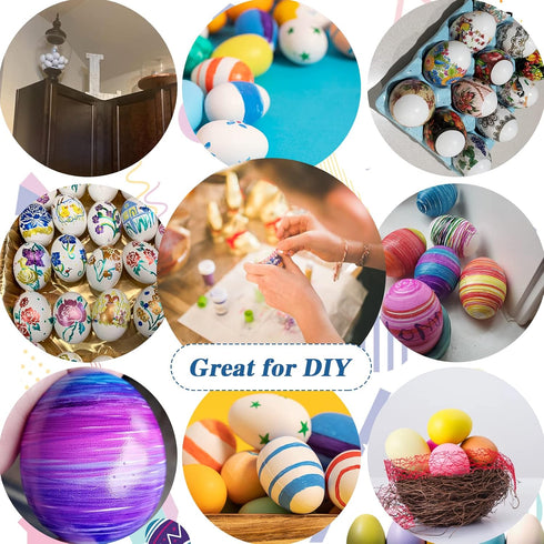 30 Pcs Plastic White Fake Eggs,Easter Eggs,Realistic White Eggs,Faux Fake Egg for DIY Crafts,Painting,Party,Home