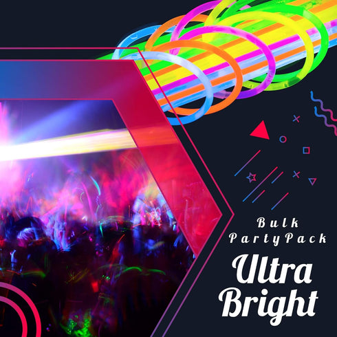 248 PCS Glow Sticks Party Pack, 100 Pcs 8 Inch Glow Sticks, 6 Glow Sticks Wands for Parties