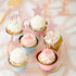 24 PCS Rose Gold Baby Girl Cupcake Toppers with Moon Star Glitter for Birthday Party Cake Decorations