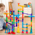 JOYIN 150Pcs Glowing Marble Run - Construction Building Blocks Toys with 5 Glow in The Dark Glass Marbles
