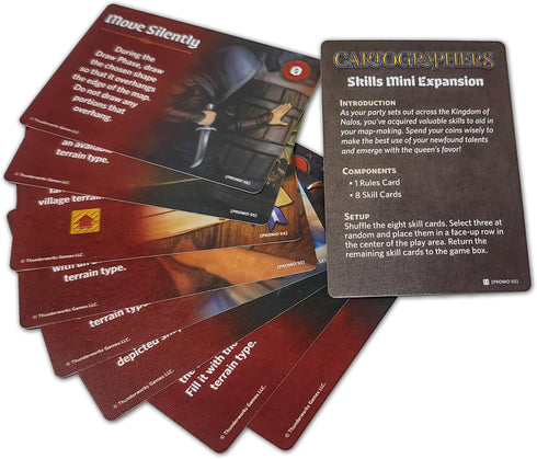 Cartographers: Skills 1 Mini-Expansion - 8 New Skill Cards for Cartographers & Cartographer Heroes