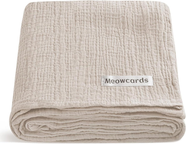Muslin Swaddle Blankets for Baby, Unisex Essentials for Boys Girls, Large 47 x 47 inches Boho Style Receiving Blankets