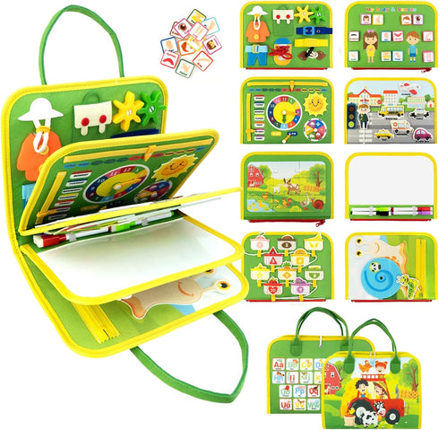 Letoya Toddler Busy Board, Farm Busy Book Montessori Toys for Toddlers, Sensory