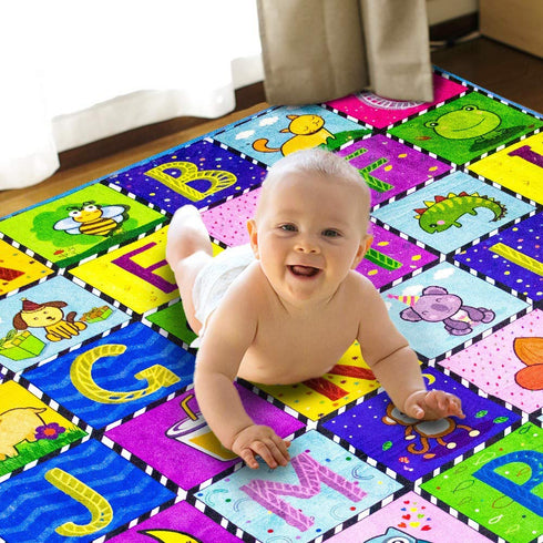 (59 44 Inch) teytoy Baby Cotton Play Mat, Baby Crawling Mat Super Soft Carpet Plush Surface Non-Slip Design, Floor