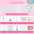 201pcs 24 12 (75 Set Shrink Paper Keychain Kit, Blank & Pre-Cut Sheets Patterns) Crafts Kits for Kids Adults, Shrinking