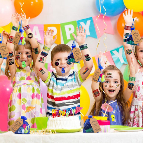 134 Pcs Video Game Party Favors, Includes Slap Bracelet, Keychain, Stamper, and Stickers for Kids Birthday Goodie Bags