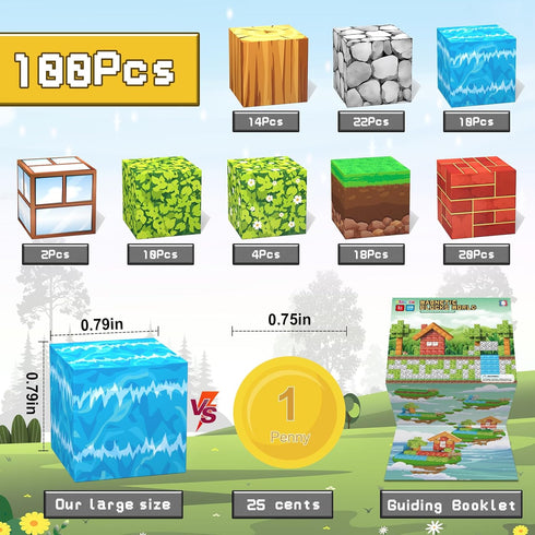 Wanplay Toys,3D Set,100PCS 3+,STEM Magnetic Blocks Magnetic Building Toys Blocks Game Construction Toys for Kids Ages
