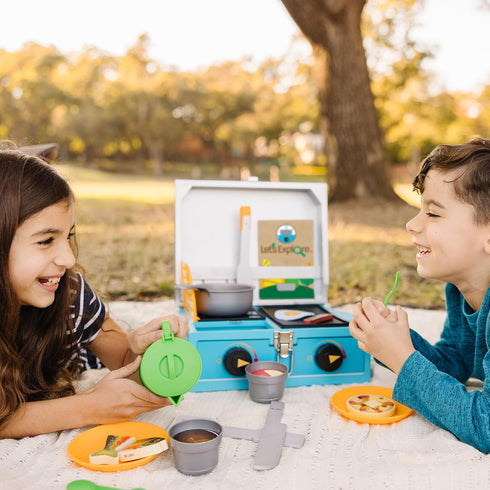 Melissa & Doug Let’s Explore Camp Stove Play Set - 24 Pieces, FSC Certified for Kids' Play