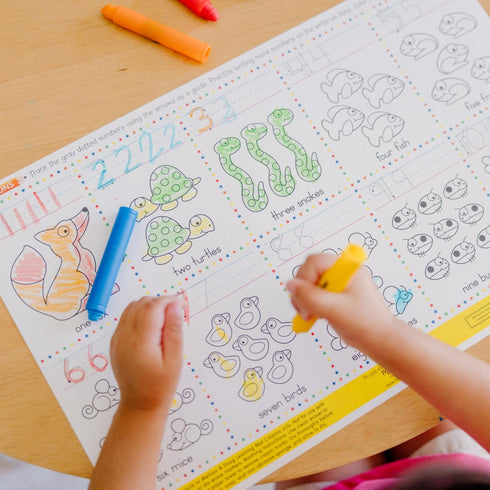 Melissa & Doug Learning Mat Crayons - 5 Colors Set