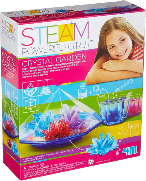 4M Toysmith STEAM Powered Girls Crystal Garden Chemistry DIY Toy for Ages 10+