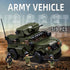 Set 4 6-12 Set, 519 Sluban Military Vehicle Building Toy Army Car, Military Off-Road Vehicle Model, with Soldier