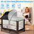 WANRU Pack 2-Way N Play Tent Cover - Half-Blackout Mosquito Net for Crib & Playpen, Baby Bassinet Cover for Cats