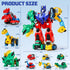 36, 6-in-1 4 5 7 8, BLF FUN Magnetic Transforming Dinosaur Car Toy for Kids Ages Transforme Dino Robot Truck, Birthday