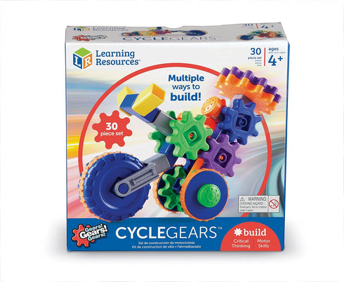 30 4+ Learning Resources Gears! Gears! Gears! Cycle Gears, STEM Activities, Fine Motor Skills, Toddler Explorer Kit