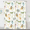 MESHELLY Baby Boy Safari Animal Curtains 52W X 84H Inch Rod Pocket