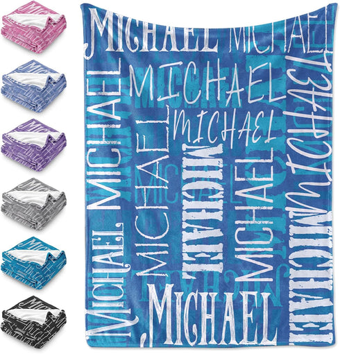 Yoke Style Personalized Blankets for Kids, Custom Baby Blanket with Name, Customized