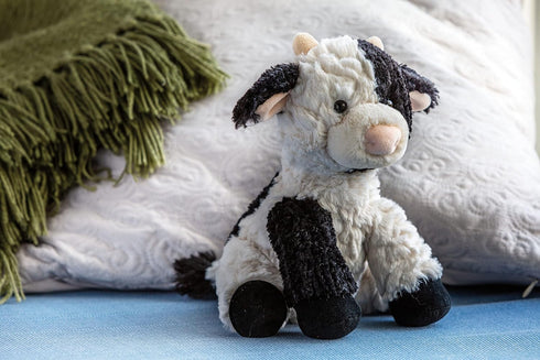 Mary Meyer Clover Cow Soft Toy, 9-Inches, Putty Stuffed Animal
