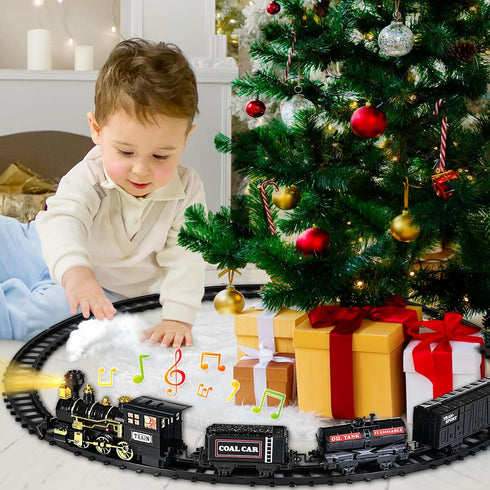 Set Sets 3 4 5 6 7 8 Train for Kids, Train Toy w/Steam, Light & Sounds, Christmas Train for Under The Tree, for Year