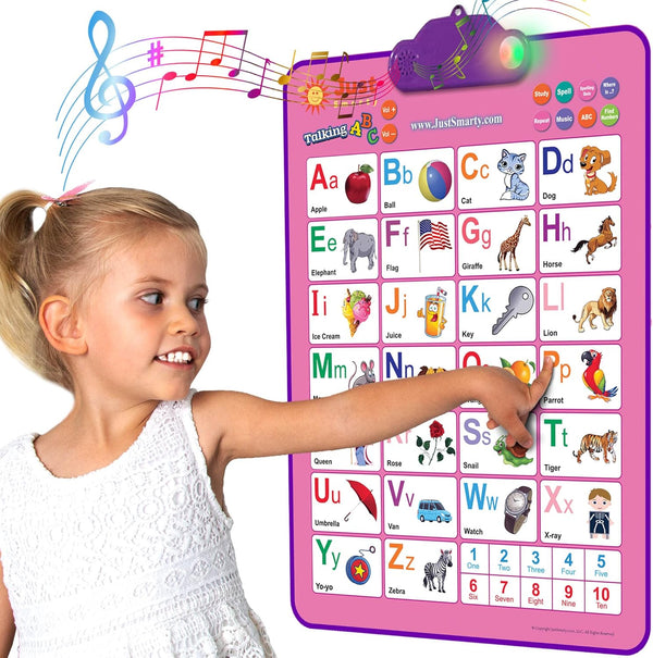 Just Smarty Interactive Alphabet Wall Chart | Talking ABCs & 123s Music