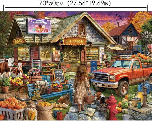 1000 1000 1000-Countryside HUADADA Puzzles for Adults Pieces,Challenging Game Toys, Puzzles Pieces,Impossible Puzzle