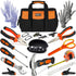 INCLY 24 PCS Kids Real Tool Set with Tool Bag, Boys Small Real Hand Tools Kit for Home DIY Building and Woodworking