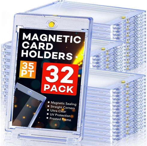 32ct Magnetic Card Holders, 35pt One Touch Card Holder, U-V Protection Hard