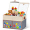 1 Pack Large Toy Storage Box with Clear Lids Collapsible Toy Organizer
