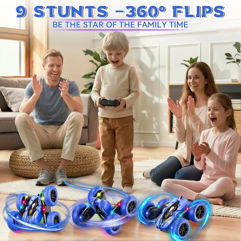 6-12: 2 360 4WD 6 7 8 9 10 11 12, Wedopro RC Car for Boy Ages Batteries Stunt Rotating Remote Control Toy
