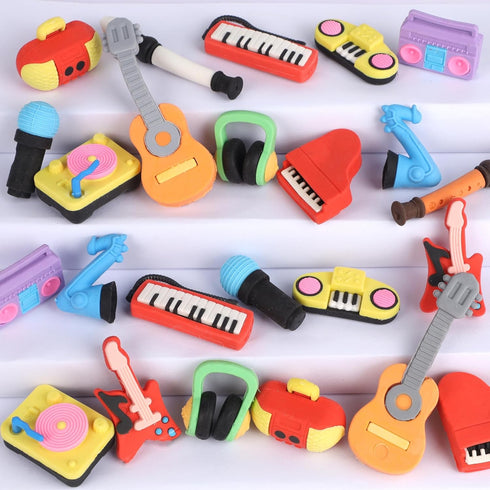 24 Pcs Erasers for Kids, Mini Pencil Eraser Bulk Classroom Prizes, Fun Puzzle Erasers for Preschool Students