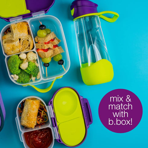 b.box 15oz Sport Spout Bottle: Kids Water Bottle with Durable Tritan, Leak Proof, BPA Free (Lilac Pop)