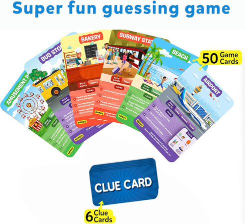 "Skillmatics Card Game - Guess in 10 All Around The Town, Perfect for Kids and Families, Travel Friendly"