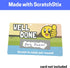 50 Pack, 3" Heart Scratch Off Stickers Labels - Gold