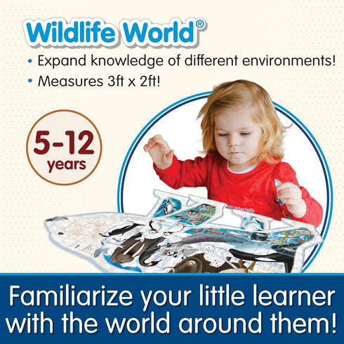 The Learning Journey Wildlife World Puzzle - Arctic 200 Piece Shaped Puzzle for Kids 5-12