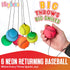 Neon Reactive Wrist Baseballs - 6 Pack Practice Sports Balls for Kids Outdoor Fun, Spring Training Party Favor Gift