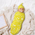 YallLocoMo Personalized Baby Swaddle Blanket for Boys Girls Yellow Bow Heart Rainbow Star Custom Name Receiving Blanket