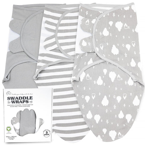 3-Pack 3-6 Cozy Bublo Baby Swaddles for Newborns Infant Swaddles Months Adjustable Swaddle Sleep Sack Soft Organic