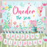 1st Oneder the Sea Birthday Girl Decorations, Under the Sea Ocean Animal Happy Birthday Backdrop Banner High Chair