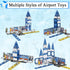 54PCS Set, 3-5 5-7 8-10 AFUNX Magnetic Tiles, Airport Theme Building Blocks Magnet Building Blocks and STEM Preschool