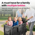 W2 2-Seater W2 Stroller Wagon Support Bar for WONDERFOLD Elite & Veer Wagon | Removable & Easy Install | Kids-Friendly