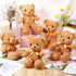 8 Packs Cute Bear Stuffed Animals, 12 Inch Soft Plush Bears with Bow Ties for Kids Birthday Party Gift Favors