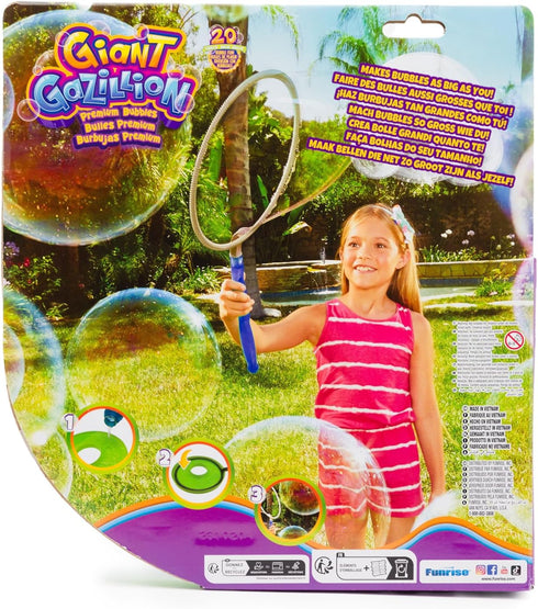 Gazillion Bubbles Incredible Bubble Wand, Make Gigantic Bubbles, 16 Oz Giant Bubble Solution, Age 3+